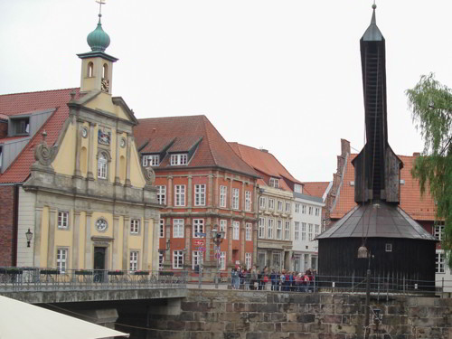 historic port crane in Luneburg